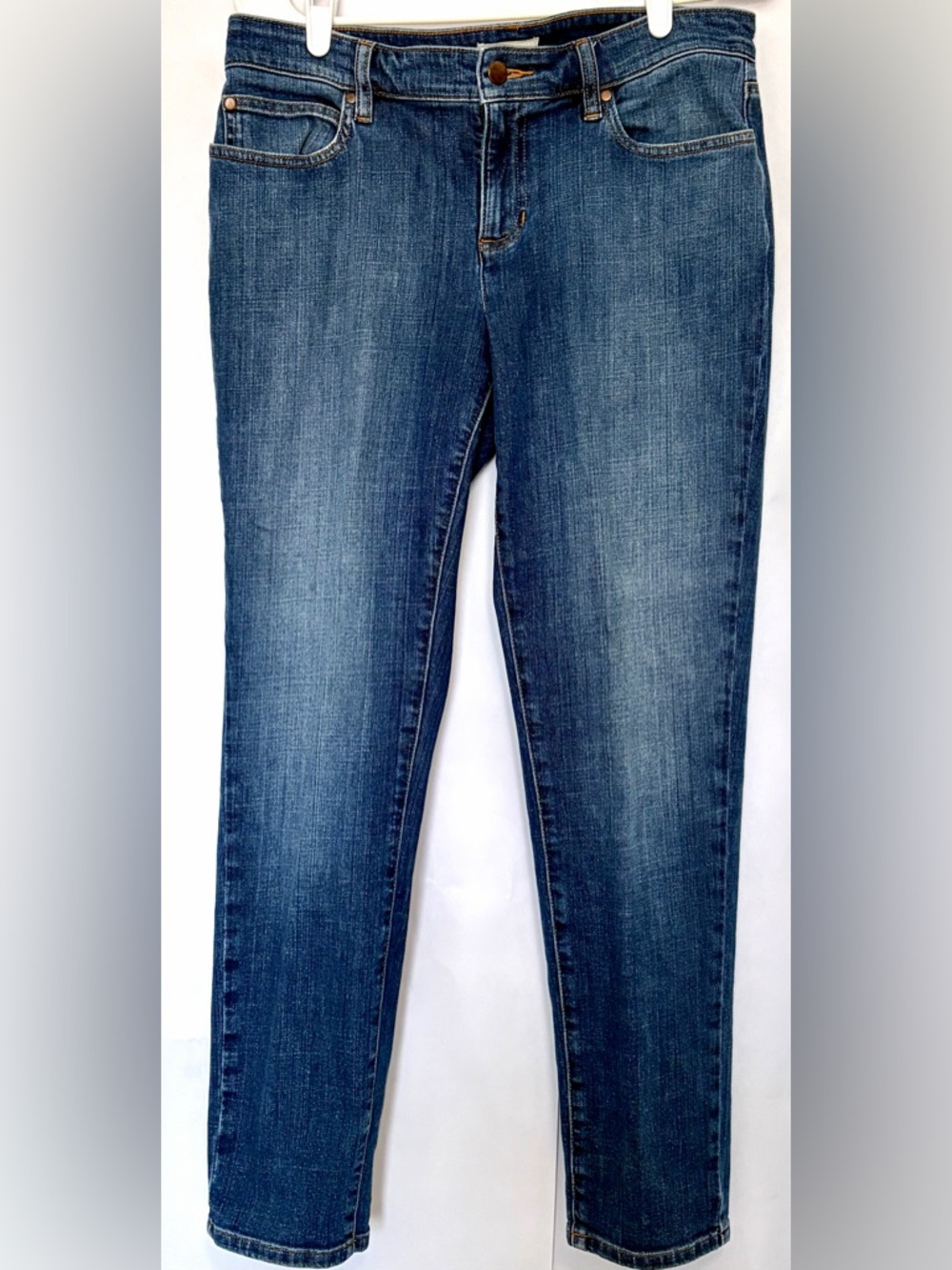 Eileen Fisher Organic Cotton Jeans Women’s 8 Blue Slim Straight Stretch Minimali